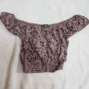 American Eagle Floral Printed Crop Top